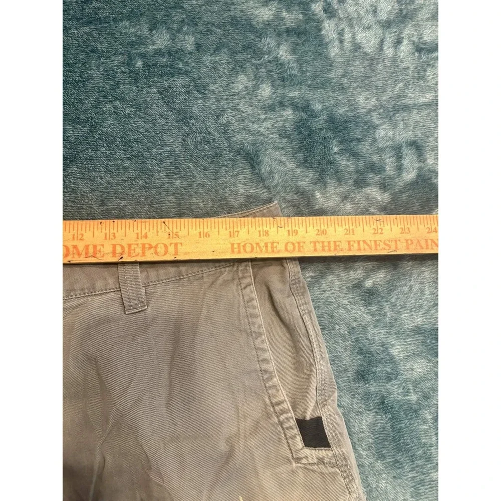 Quiksilver Mens Tan Khaki 100% Cotton Multi Pocket Cargo Shorts Size 36